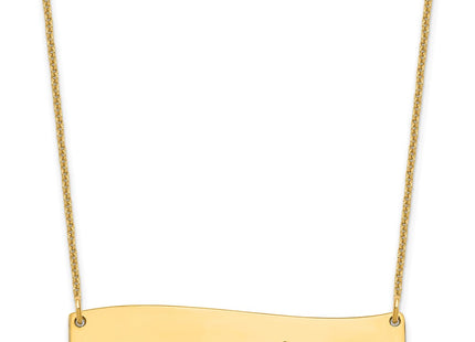 10K yellow gold bar necklace