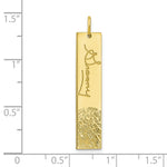 10K Yellow Gold Signature and Fingerprint Charm view
