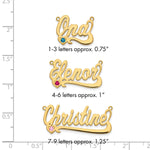 10k Yellow Gold Birthstone Heart Name Plate view 5