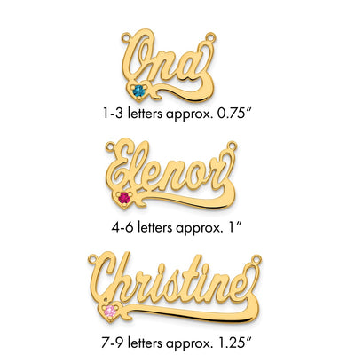 10K yellow gold birthstone pendants & charm