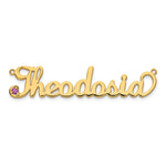 Sterling Silver/Gold-plated Birthstone Name Plate view 9