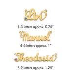 Sterling Silver/Gold-plated Birthstone Name Plate view 6