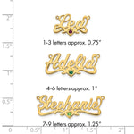 10k Yellow Gold Birthstone Heart Name Plate view 5