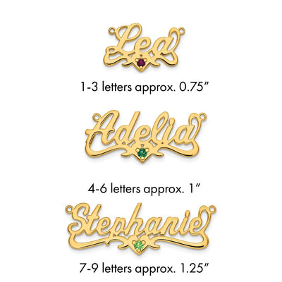 10K yellow gold birthstone pendants & charm