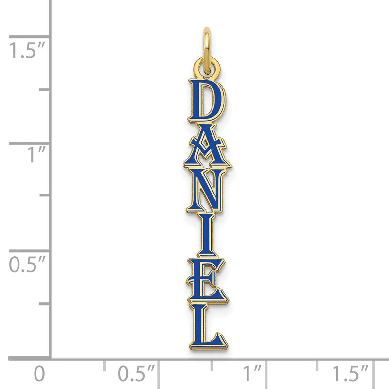 10K yellow gold name charm, alternate view