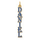 10k Yellow Gold Algerian Font Epoxy Name Plate Charm