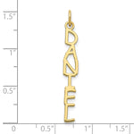 10k White Gold Cosmic Sans Font Name Plate Charm view 6