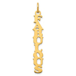 10k White Gold Cooper Font Name Plate Charm view 4