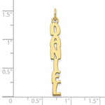 10k Yellow Gold Hobo Extra Font Name Plate Charm view 2