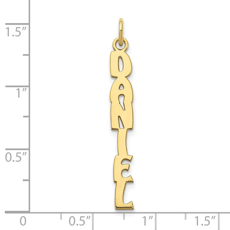 10K yellow gold name charm, alternate view