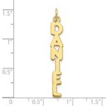 10k White Gold Kimberly Font Name Plate Charm view 4