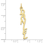10k White Gold MV Boli Font Name Plate Charm view 4