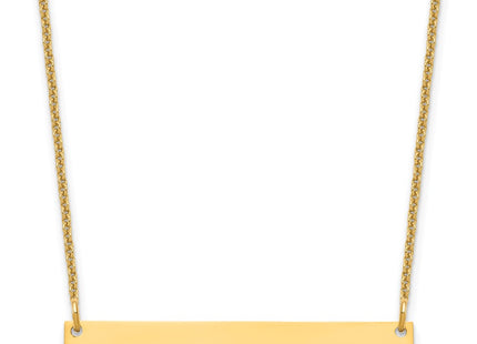 10K yellow gold bar necklace