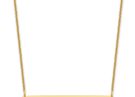 10k Yellow Gold Medium Blank Bar Necklace (Style 10XNA1203Y)