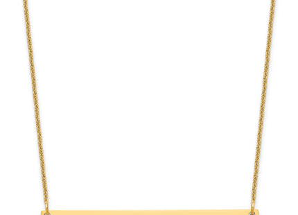 10K yellow gold bar necklace