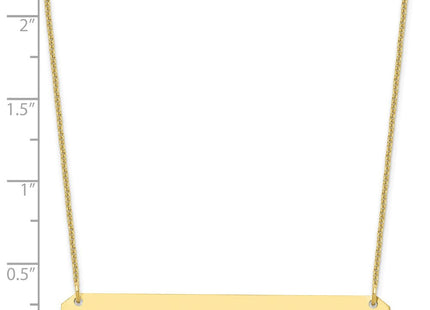 10k Yellow Gold Large Blank Bar Necklace (Style 10XNA1208Y)
