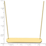 10K Yellow Gold Large Blank Bar Necklace, 18 x 52mm view