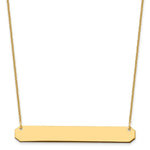 10K Yellow Gold Large Blank Bar Necklace, 18 x 52mm view