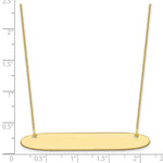 10K Yellow Gold Large Oblong Blank Bar Necklace view