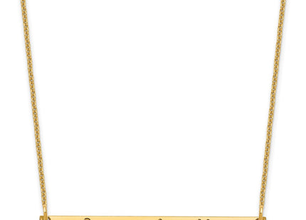 10K yellow gold bar necklace