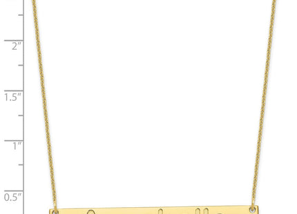 10k Yellow Gold Large ARIAL ROUNDED Bar Necklace (Style 10XNA1241Y)