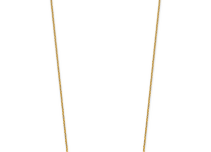 10k Yellow Gold Medium Always IN MY Heart Curved Bar Necklace, 18 x 38mm