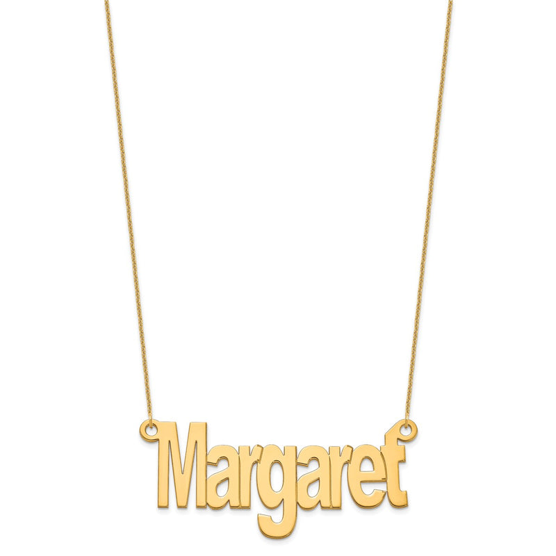 10K yellow gold name necklace, alternate view