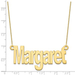 10k Yellow Gold Large Name Plate Necklace view 3