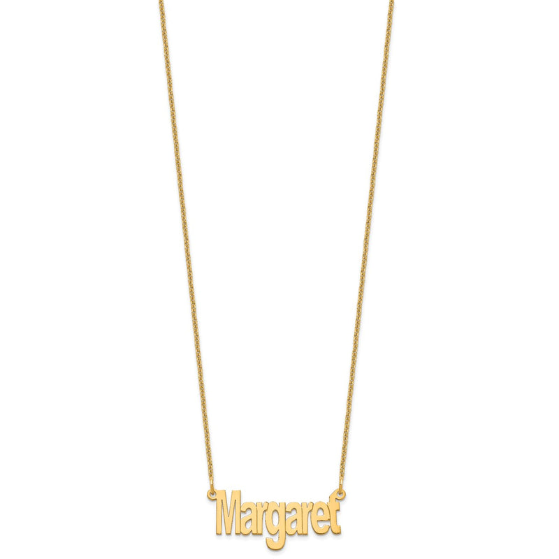 10K gold name necklace, alternate view