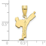 10K Yellow Gold Personalized Boy Karate Pendant view