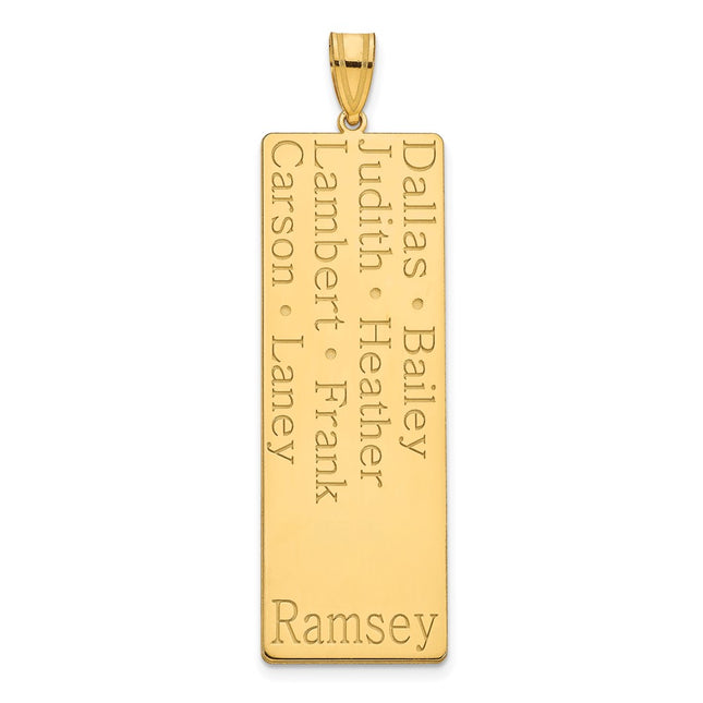 10K yellow gold family pendant, alternate view