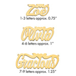 10k White Gold Polished Heart Name Plate view 6