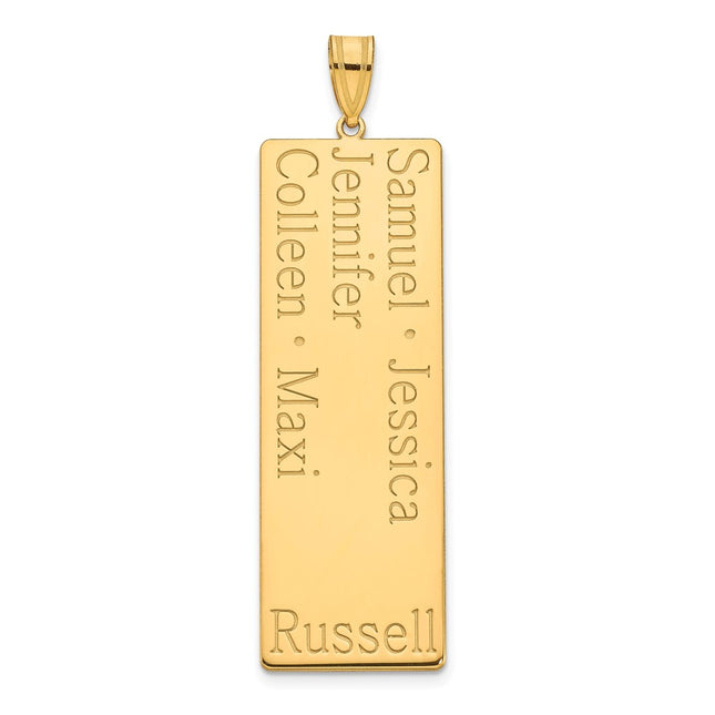 10K yellow gold family pendant, alternate view