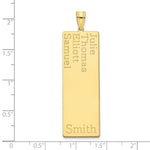 10K Yellow Gold 4 Name Family Pendant view