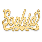 Sterling Silver/Gold-plated Heart Name Plate view 8