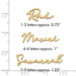 Sterling Silver/Gold-plated Polished Bathinda Font Name Plate view 10