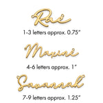 Sterling Silver/Gold-plated Polished Bathinda Font Name Plate view 6