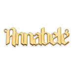SS/Gold-plated Polished New Gothic Textura Font Name Plate view 4