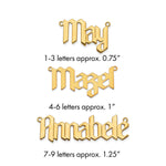 SS/Gold-plated Polished New Gothic Textura Font Name Plate view 1