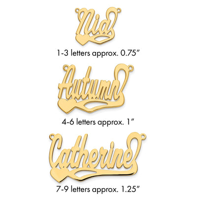 10K yellow gold name pendants & charm