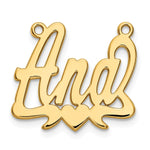 14k White Gold Polished Heat Name Plate view 7