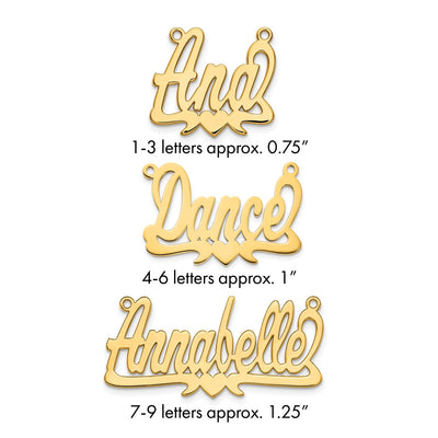 14K White Gold Polished Heat Name Plate