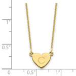 10K Yellow Gold Initial Heart Necklace view