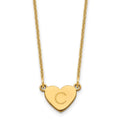 10K Yellow Gold Initial Heart Necklace