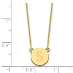 10K Yellow Gold Round Initial Necklace view