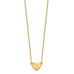 10K Yellow Gold Initial Heart with Diamond Necklace view