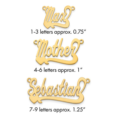 Personalized Heart Name Plate Necklace