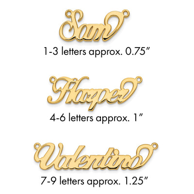 10K Yellow Gold Name Plate