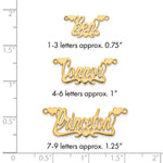 Sterling Silver/Gold-plated Polished Hearts Name Plate view 5