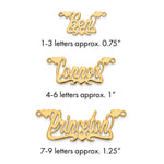 Sterling Silver/Gold-plated Polished Hearts Name Plate view 1